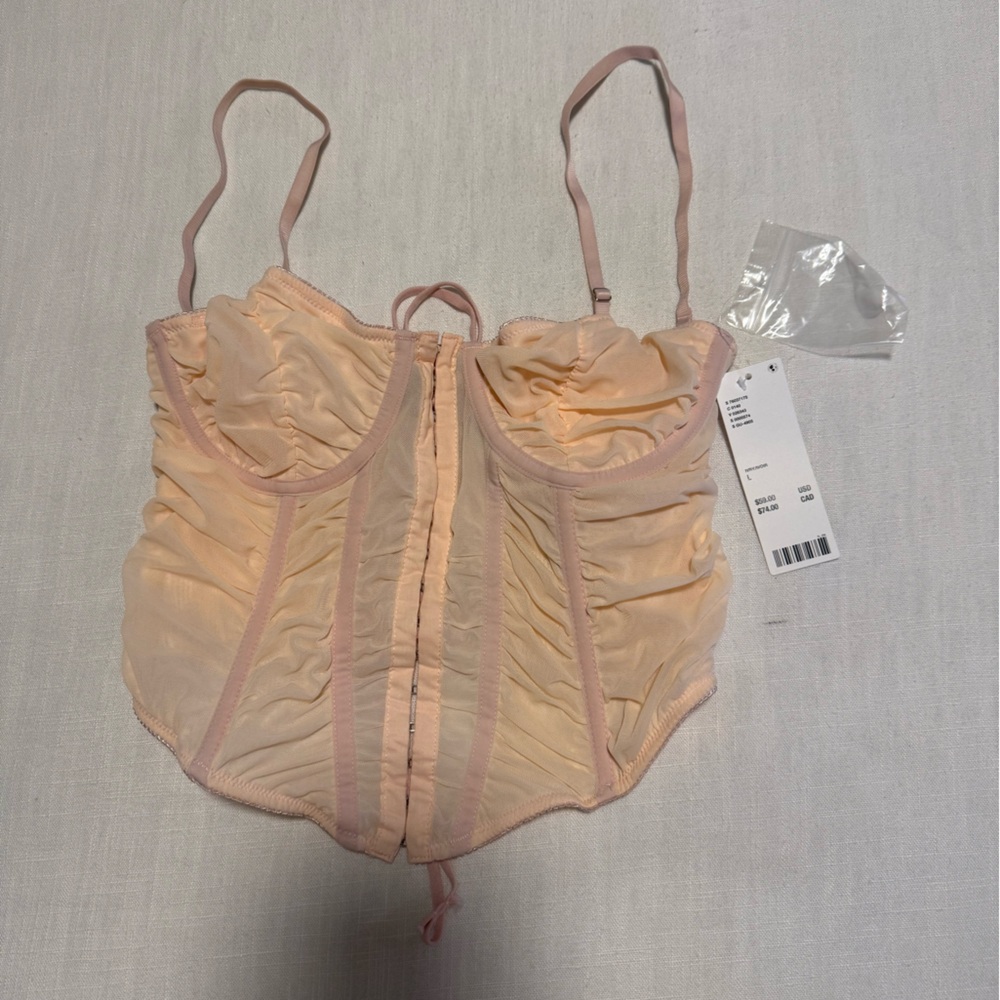 Urban Outfitters Blush Corset Crop Top